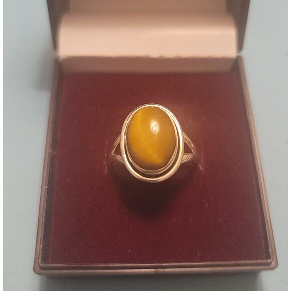 Tiger's Eye Gemstone Ring set in Sterling Silver - Picture 8 of 8